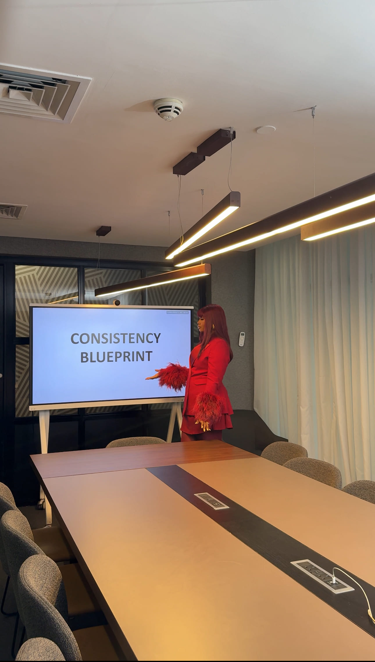 Dr Faith presenting the Consistency Blueprint