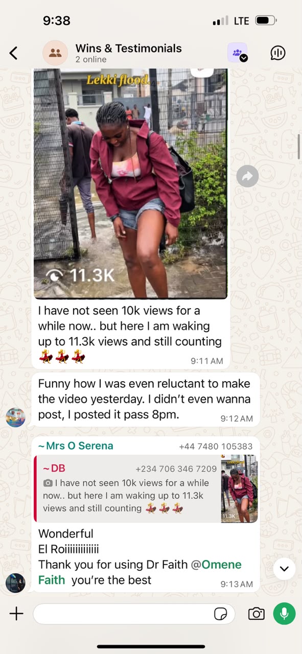 Damilola testimonial screenshot