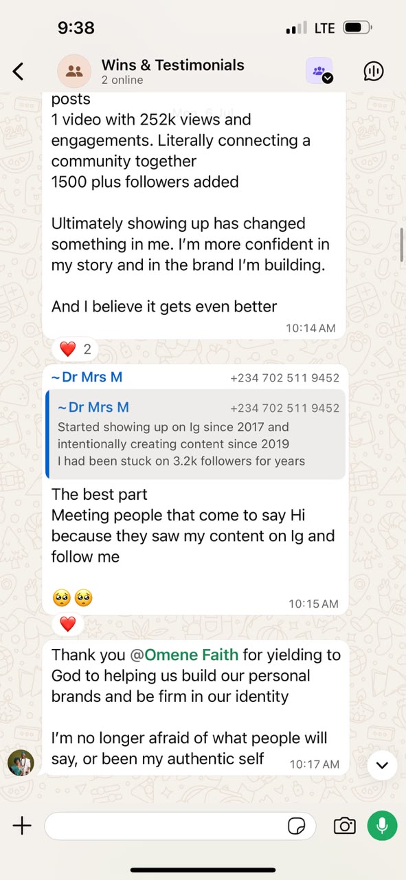 Joyce confidence testimonial
