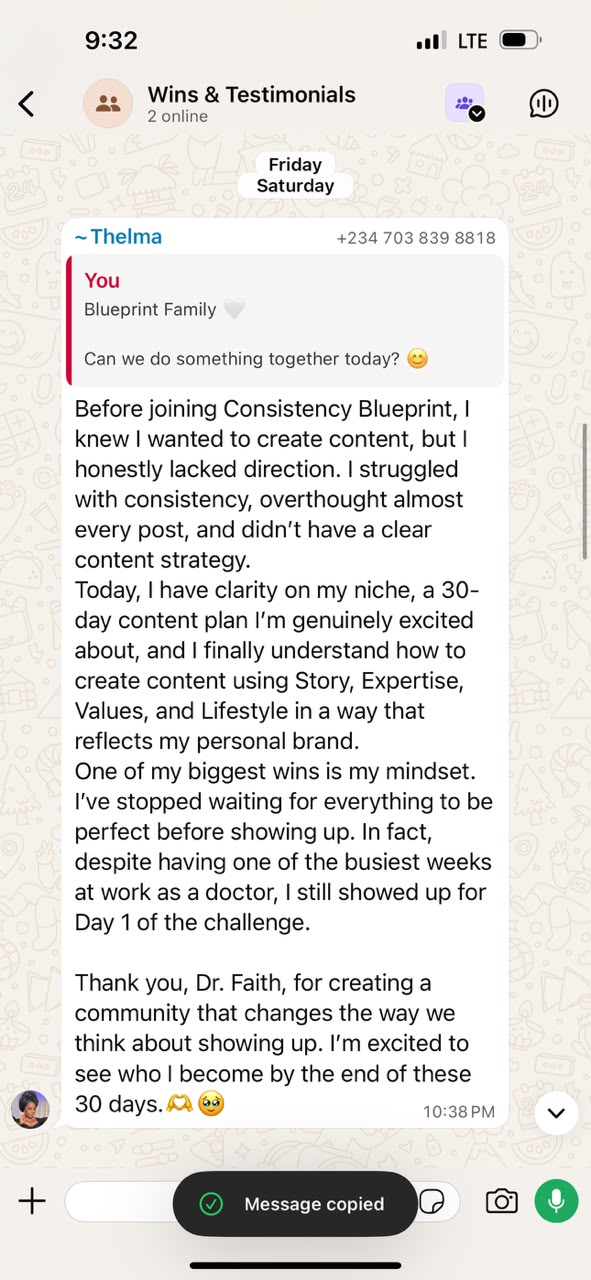 Dr Ann testimonial screenshot